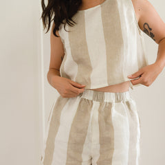 linen open-back tank